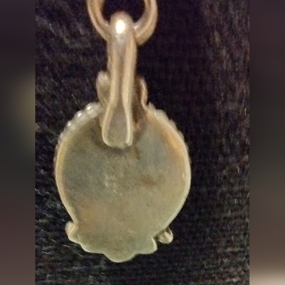 Native sterling Skee signed turquoise necklace - Picture 8 of 16